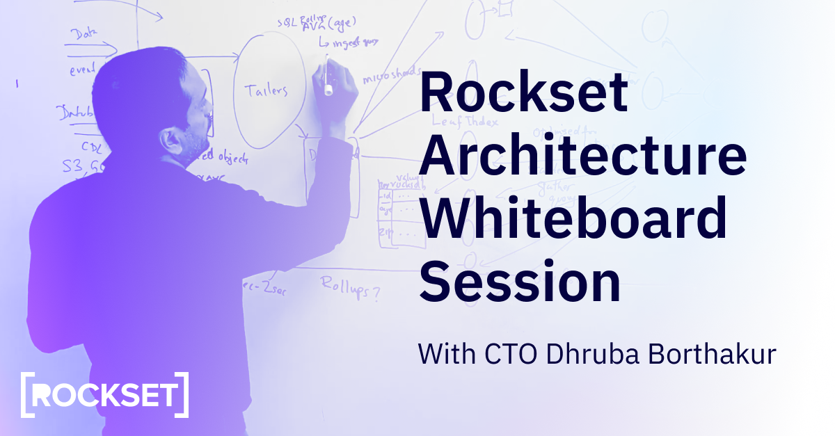 Rockset Structure Whiteboard Session With CTO Dhruba Borthakur