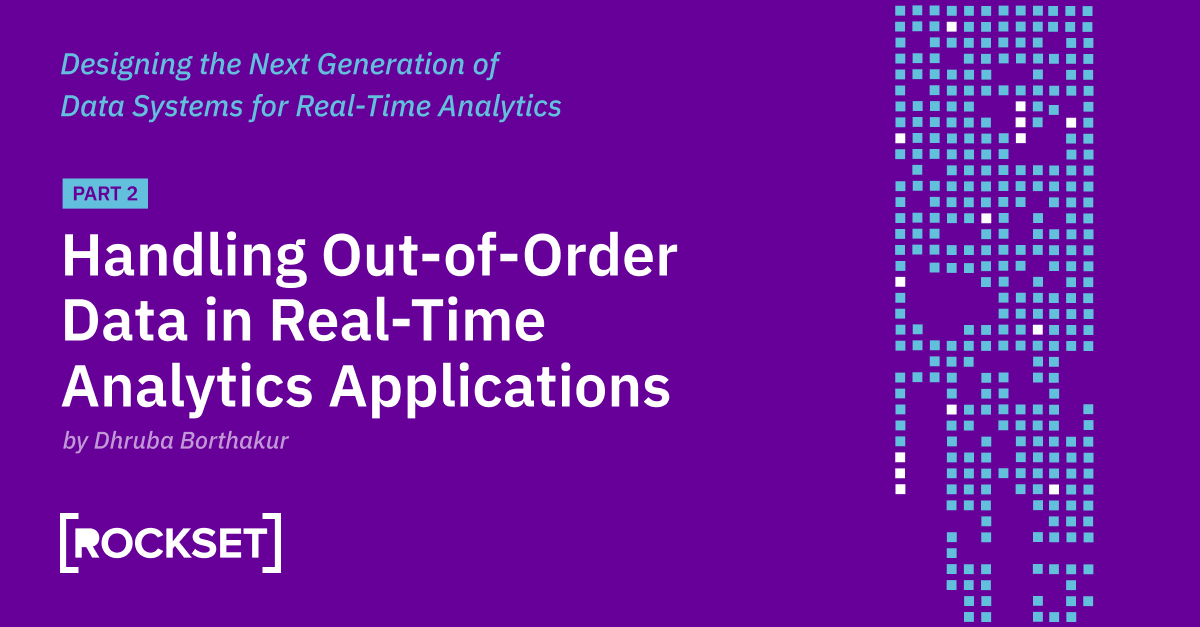 Dealing with Out-of-Order Knowledge in Actual-Time Analytics Purposes