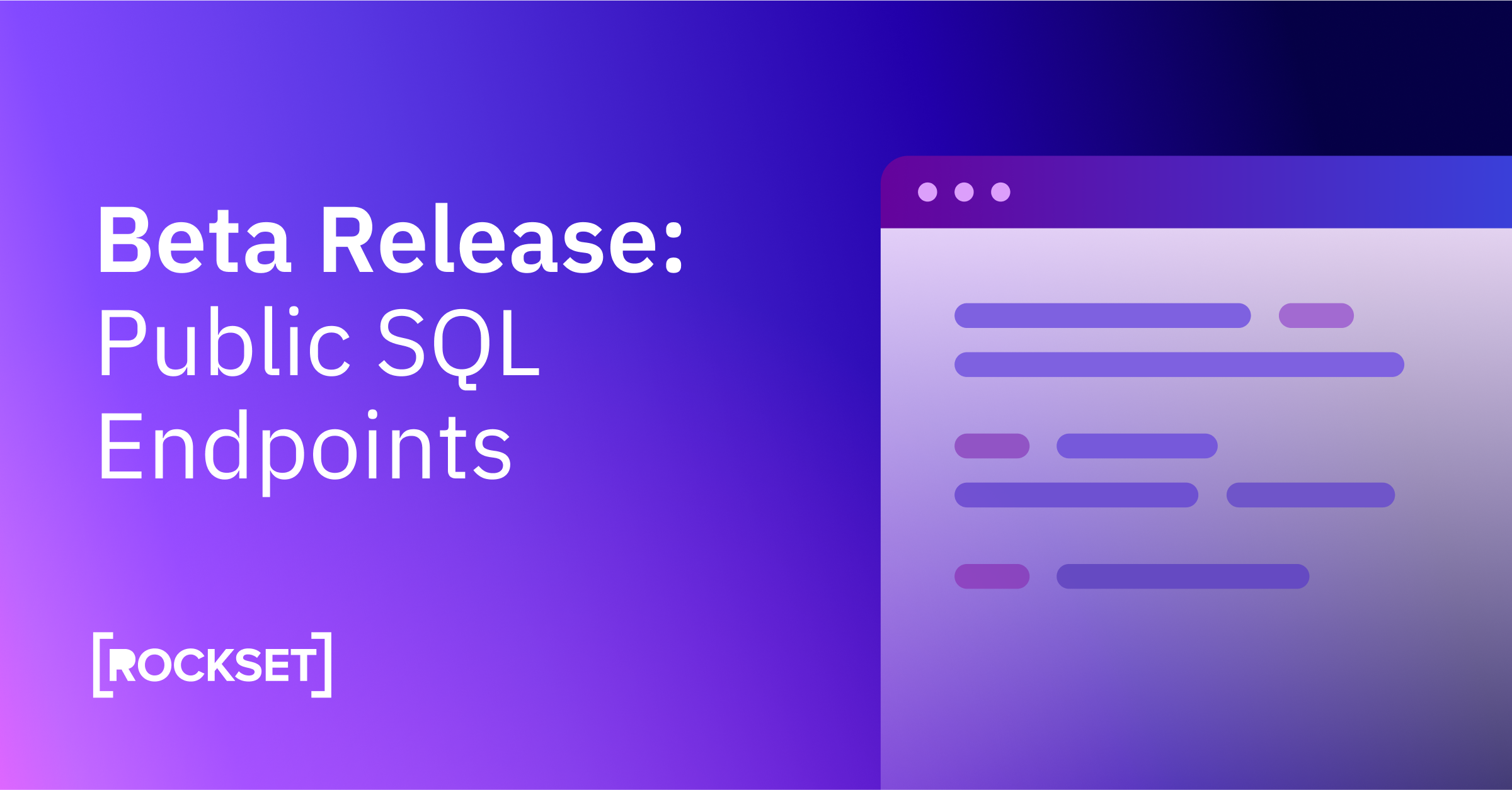 Public SQL Endpoints in Rockset